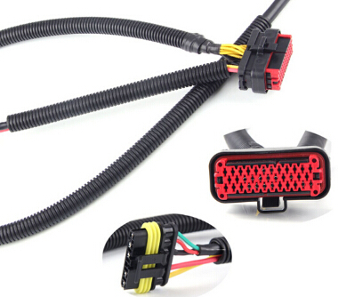 Automotive wiring harness crimping process
